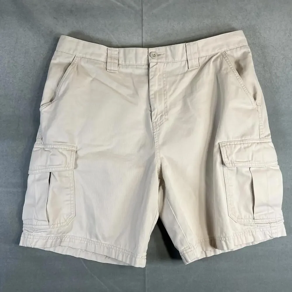 Croft & Barrow Cargo Shorts Mens 36 Cream 8